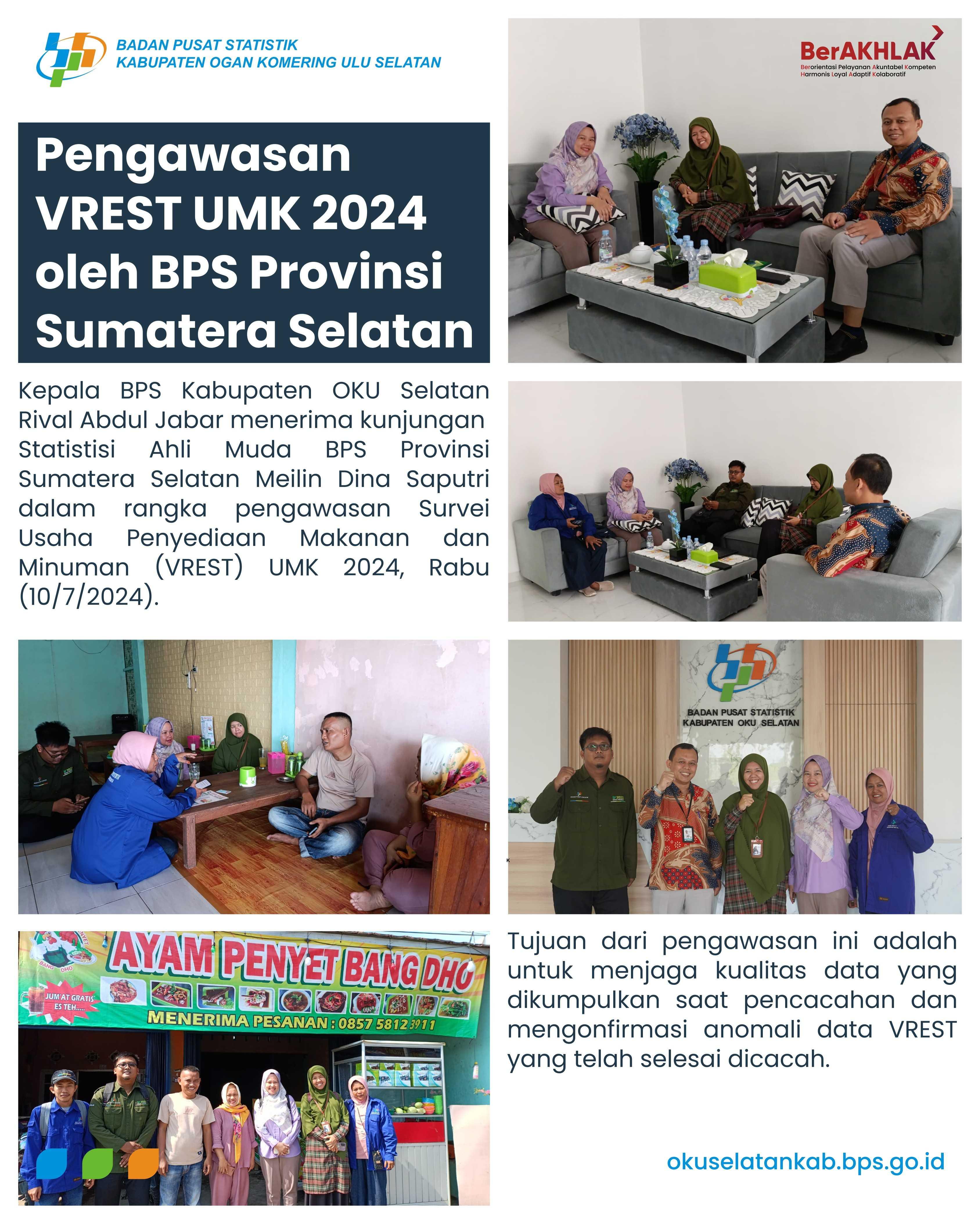 PENGAWASAN VREST UMK 2024 OLEH BPS PROVINSI SUMATERA SELATAN