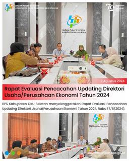 Rapat Evaluasi Pencacahan Updating Direktori Usaha/Perusahaan Ekonomi Tahun 2024