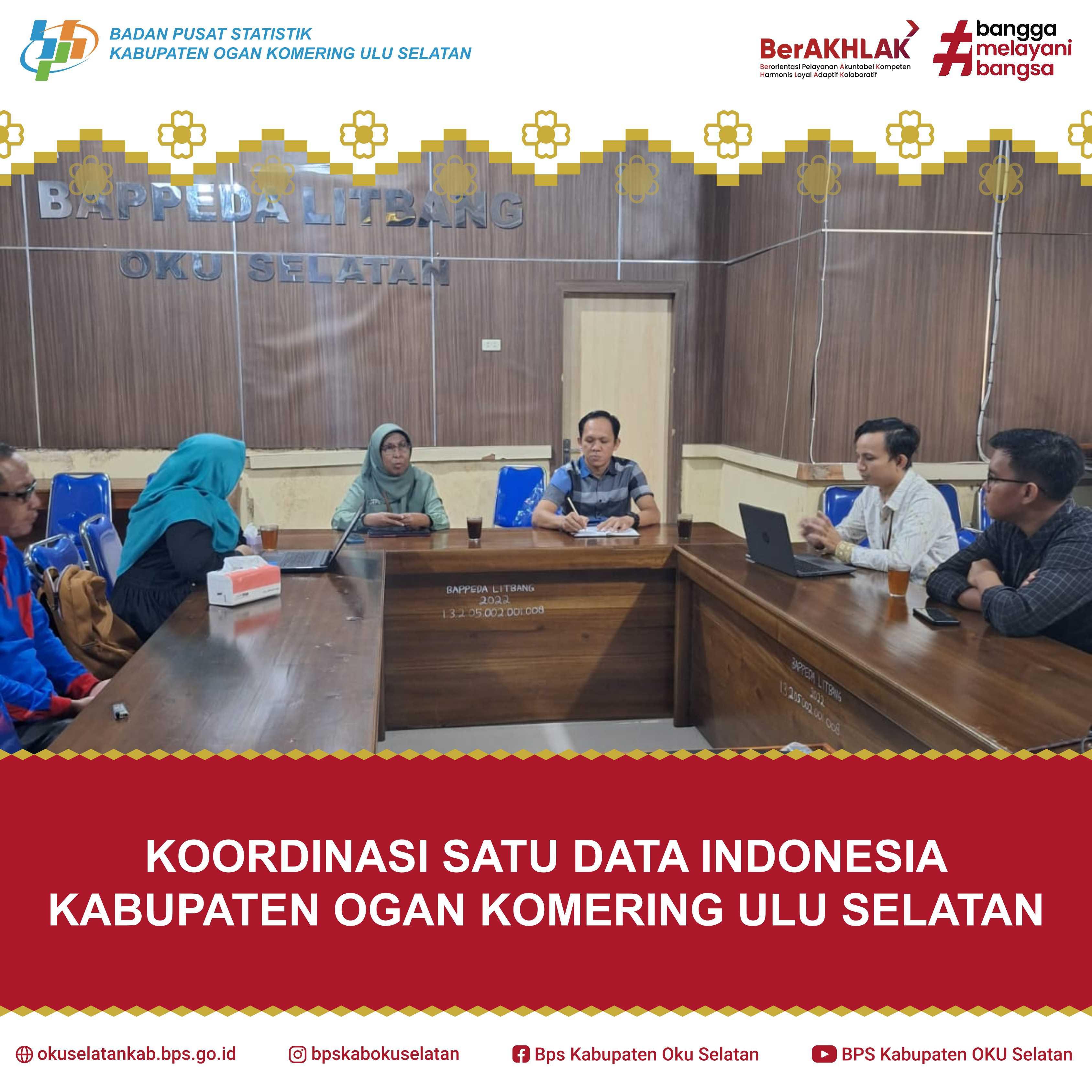 RAPAT KOORDINASI SATU DATA INDONESIA KABUPATEN OKU SELATAN