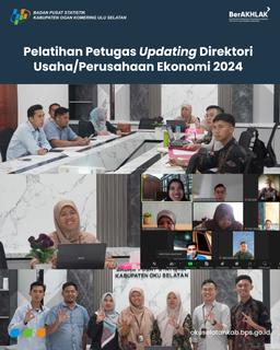 PELATIHAN PETUGAS UPDATING DIREKTORI USAHA/PERUSAHAAN EKONOMI 2024